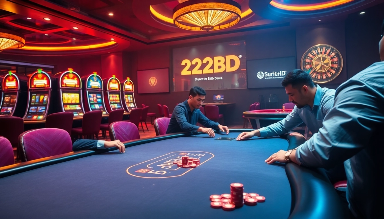 Experience the thrill of gaming at 222BD with vibrant casino scenes and immersive gameplay.