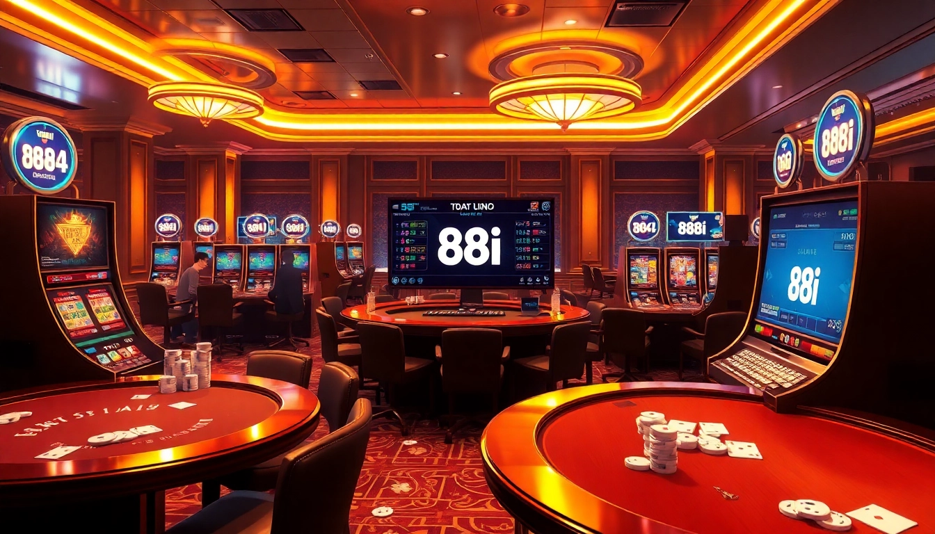 Experience the excitement of online gambling with link 88i at an upscale casino setting.