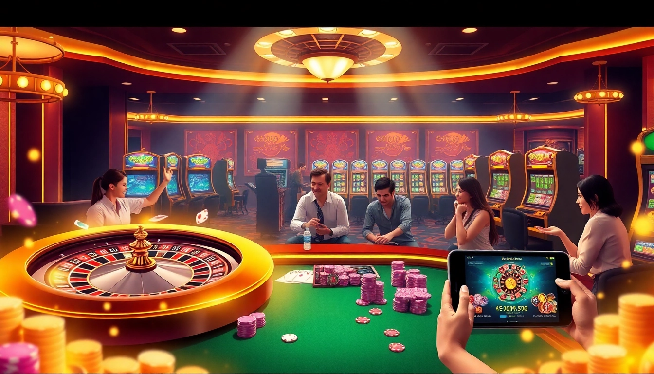 Engaged players enjoying games at https://88i8i.net/ featuring vibrant casino atmosphere.