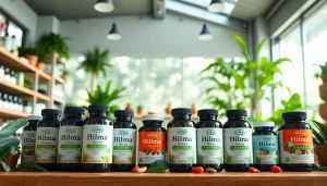 hilma biocare Produkte in einem einladenden Gesundheitsladen ausgestellt