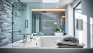 Entdecken Sie die stilvolle sonni Duschkabine 80x80 mit eleganten Glasdetails in modernem Badezimmer.