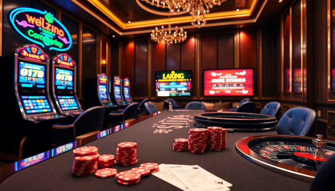 Xocdia88 online gambling interface showcasing vibrant casino elements like cards and roulette.