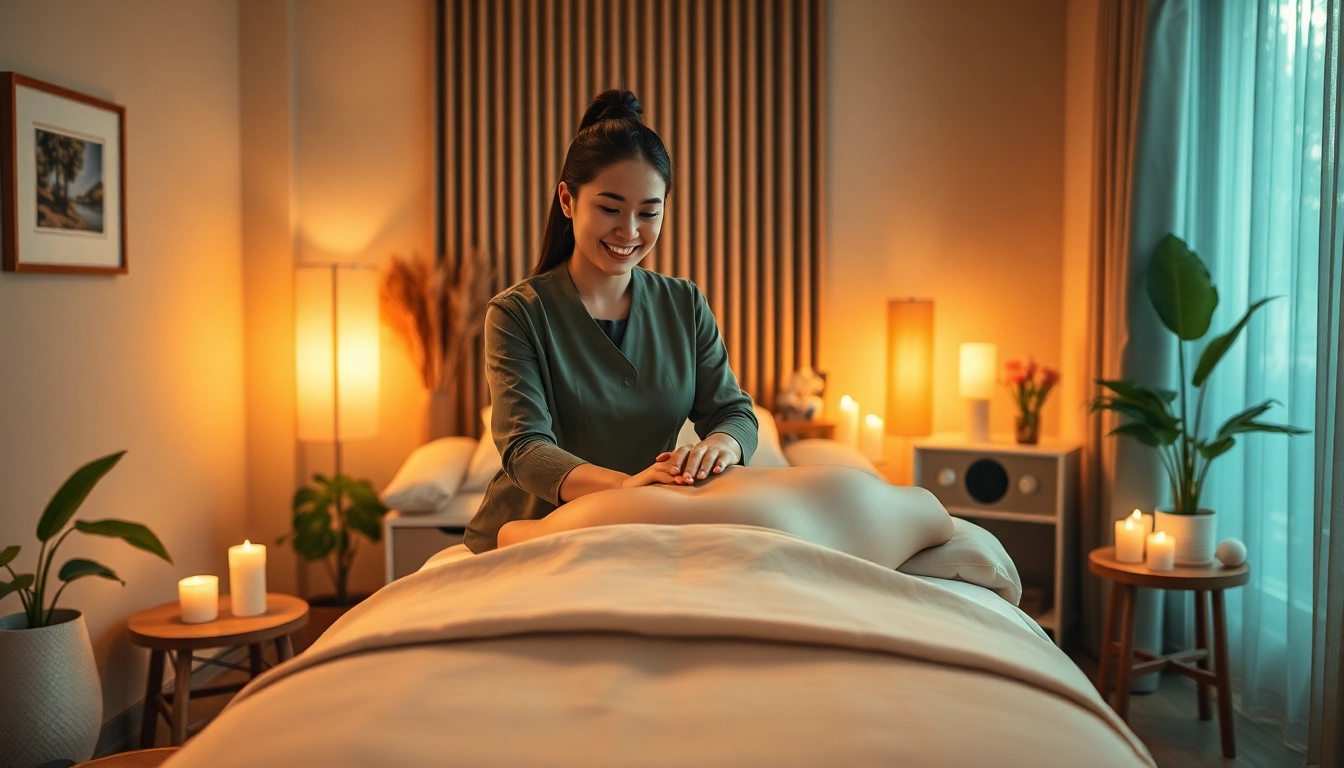 아늑한 가정 환경에서 오산출장마사지 준비를 하는 젊은 테라피스트의 편안한 모습.