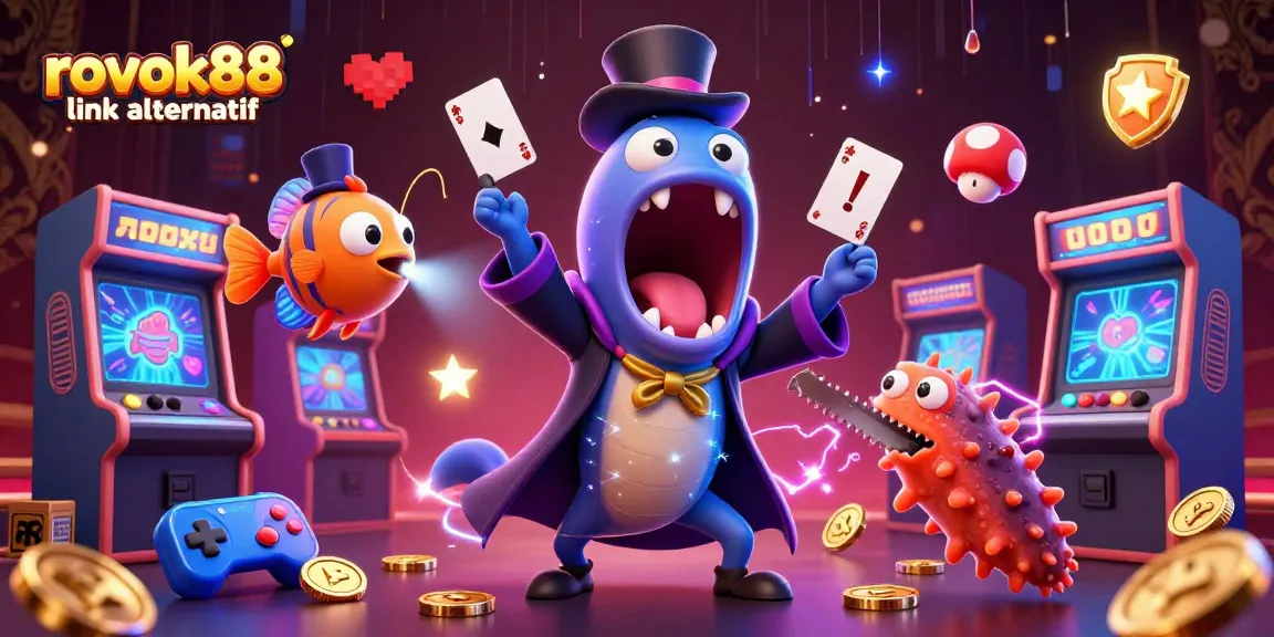 Experience the excitement at rokok88 link alternatif with magical gaming characters and vibrant casino elements.
